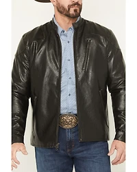 Moonshine Spirit Men's Faux Leather Moto Jacket