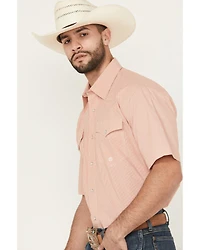 Roper Men's Amarillo Plaid Print Short Sleeve Pearl Snap Stretch Western Shirt