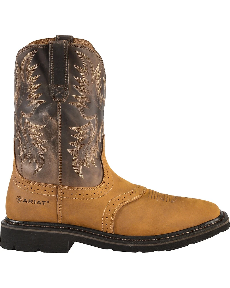 Ariat Men's 10" Sierra Pull-On Western Work Boots - Square Toe