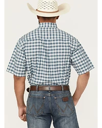 Cinch Men's Plaid Print Short Sleeve Button-Down Western Shirt