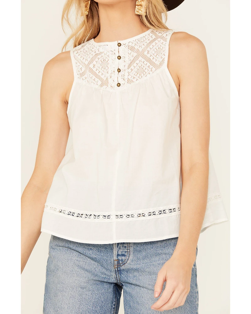 Eyeshadow Women's Lace Bodice Tank