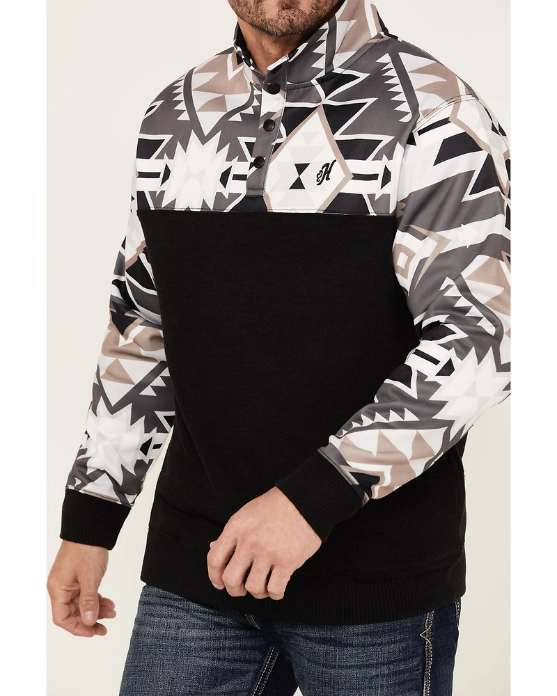 Hooey Men's Stevie Southwestern Block 1/4 Snap Pullover