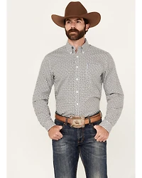 Cinch Men's Geo Print Long Sleeve Button-Down Western Shirt