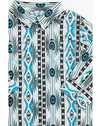 Wrangler Toddler Boys' Southwestern Print Long Sleeve Snap Western Shirt