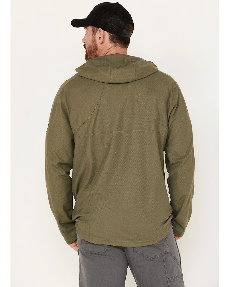 Hawx Men's UPF Long Sleeve Hooded Work Shirt