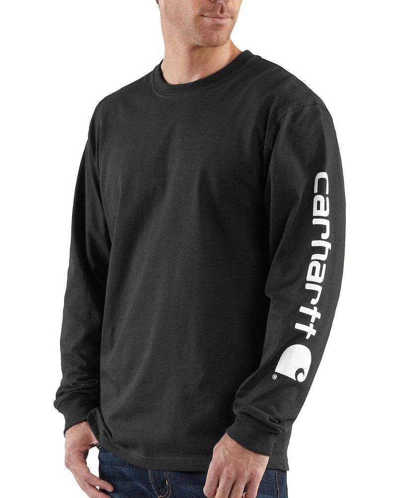 Carhartt Men's Loose Fit Heavyweight Long Sleeve Logo Graphic Work T-Shirt