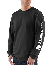 Carhartt Men's Loose Fit Heavyweight Long Sleeve Logo Graphic Work T-Shirt