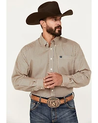 Cinch Men's Geo Print Long Sleeve Button-Down Western Shirt