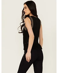 Idyllwind Women's Lillian Studded Fringe Faux Suede Tank Top