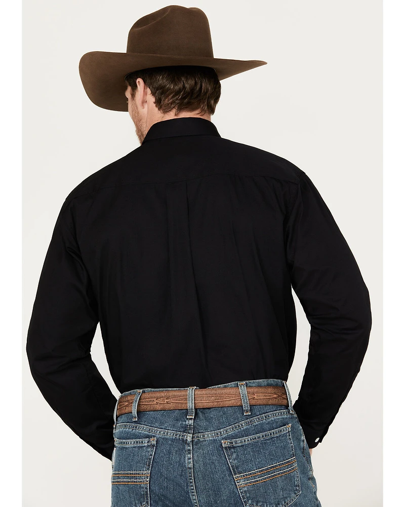 Cinch Men's Solid Long Sleeve Button-Down Western Shirt