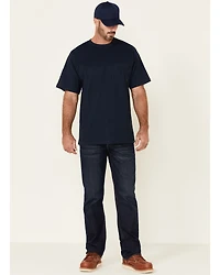 Hawx Men's Solid Navy Forge Short Sleeve Work Pocket T-Shirt - Big