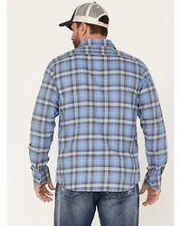 Flag & Anthem Men's Willcox Vintage Wash Plaid Print Long Sleeve Button Down Shirt