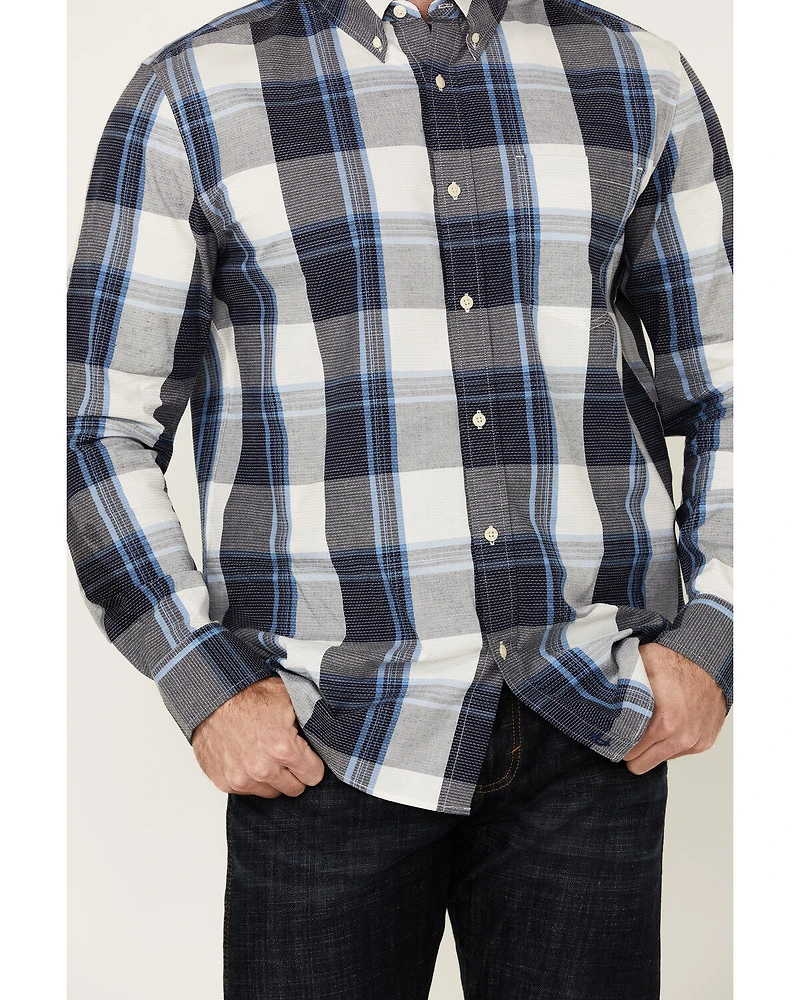 Cody James Men's Gallop Plaid Print Long Sleeve Button-Down Stretch Western Shirt - Tall