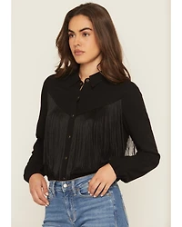 Idyllwind Women's Richfield Fringe Long Sleeve Snap Western Shirt