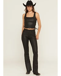 Idyllwind Women's Legend High Rise Coated Bootcut Lace-Up Detail Super Stretch Jeans