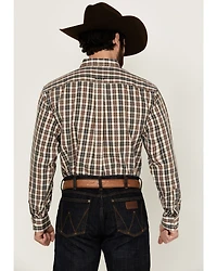 Ariat Men's Wrinkle Free Folk Plaid Print Long Sleeve Button-Down Western Shirt - Tall