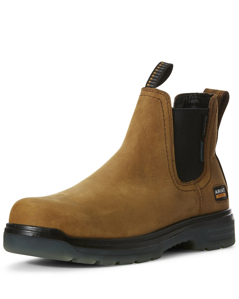Ariat Men's Turbo Chelsea Waterproof Work Boots - Carbon Toe