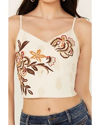 Idyllwind Women's Jessamine Embroidered Beaded Crop Top