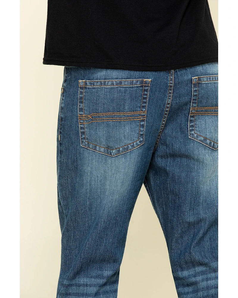 Cody James Men's Wolfstooth Wash Duke Relaxed Bootcut Stretch Denim Jeans