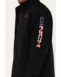 Cinch Men's Solid USA Logo Bonded Softshell Jacket