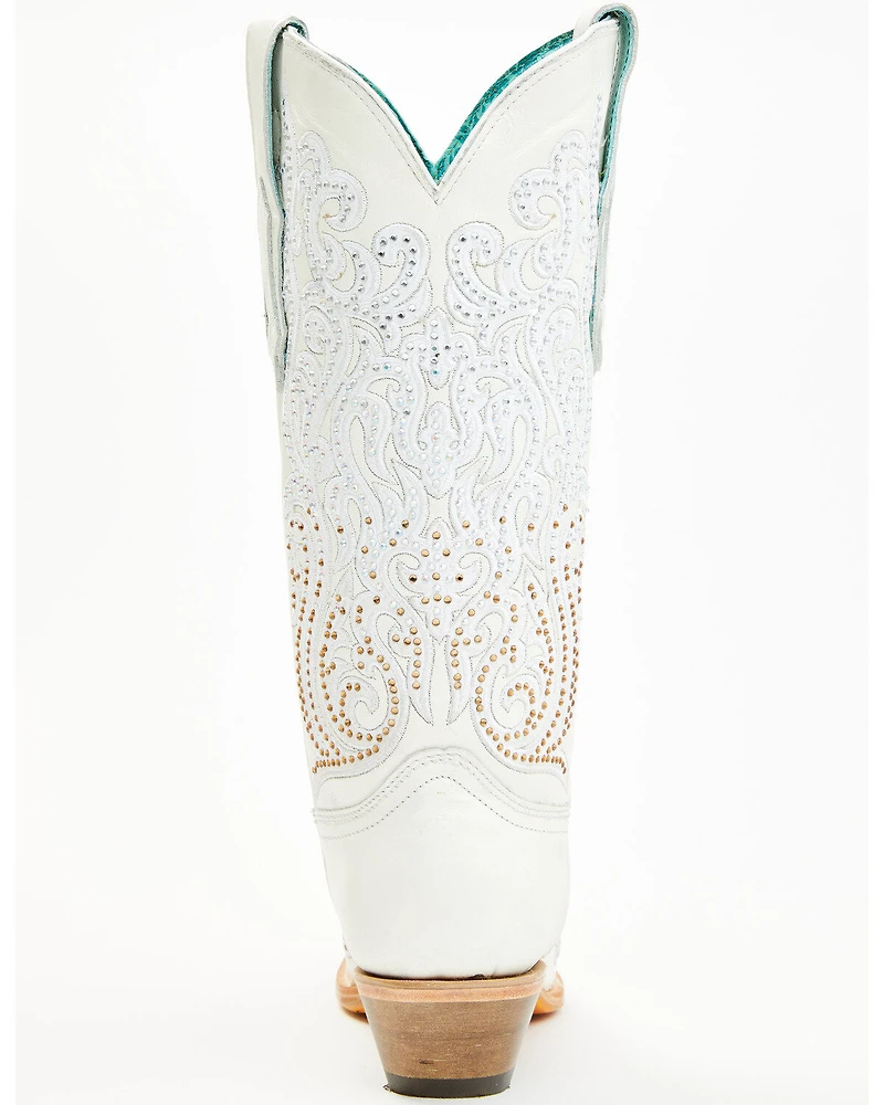 Corral Women's Crystal Embroidered Western Boots - Snip Toe