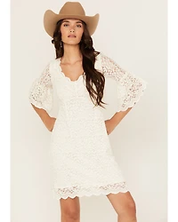 Shyanne Women's Lace Bell Sleeve Mini Dress