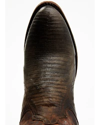 Dan Post Men's Exotic Teju Lizard Leather Tall Western Boots - Round Toe
