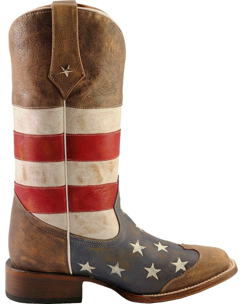 Roper American Flag Western Boots - Square Toe