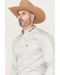 Ariat Men's Team Logo Twill Solid Long Sleeve Button-Down Western Shirt