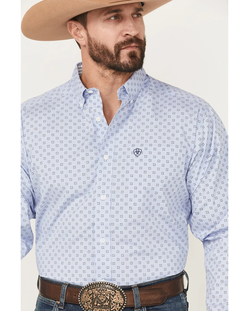Ariat Men's Otello Geo Print Wrinkle Free Long Sleeve Button-Down Western Shirt