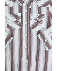 Wrangler Infant Boys' Striped Print Long Sleeve Snap Stretch Onesie