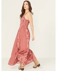 Rock & Roll Denim Women's Printed Sleeveless Maxi Dress