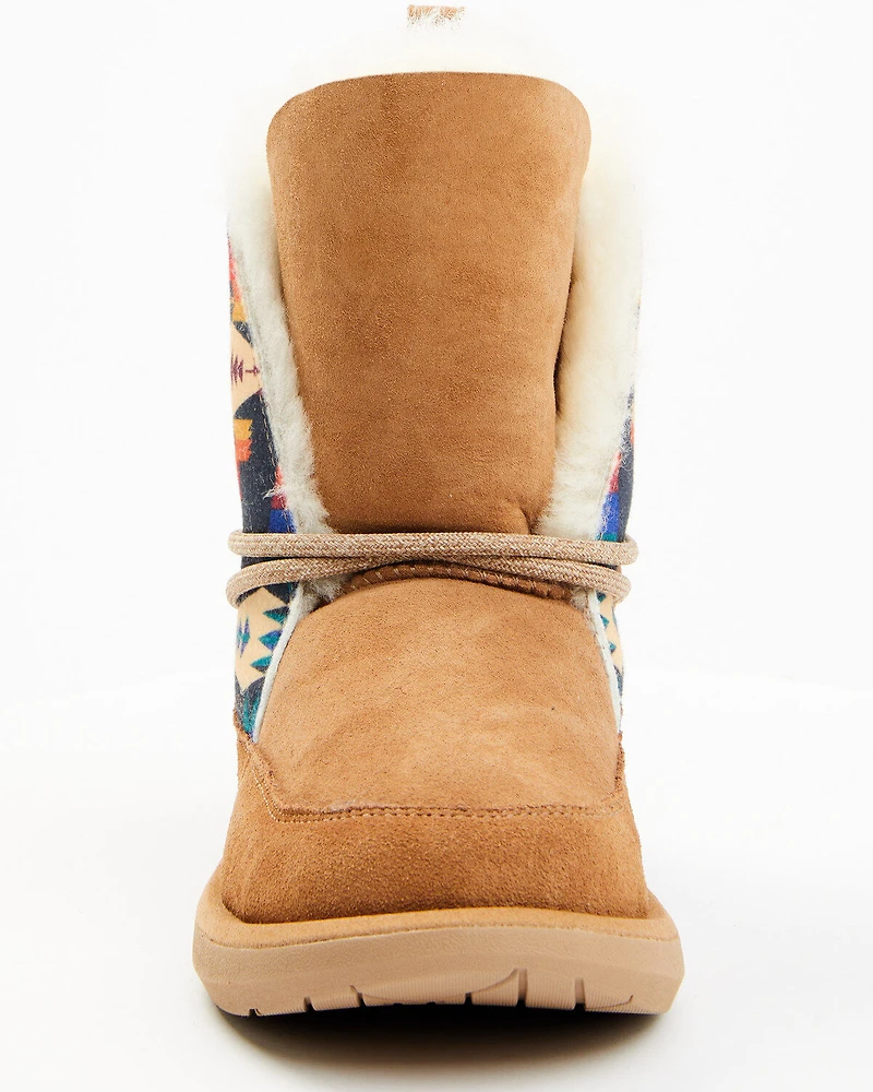 Pendleton Women's Tie-Back Casual Western Boots - Round Toe