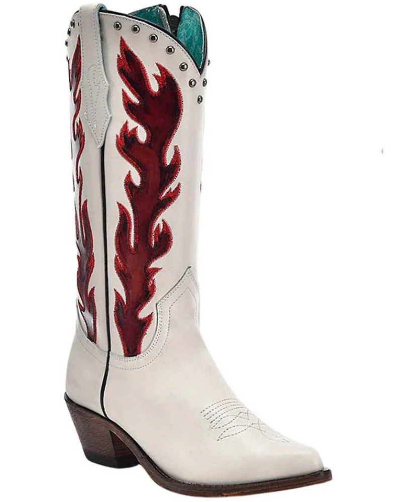 Corral Women's Studded Overlay Tall Western Boots - Snip Toe