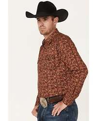 Cody James Men's On Tour Paisley Print Snap Western Shirt