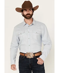 Blue Ranchwear Men's Alcova Solid Long Sleeve Snap Western Shirt