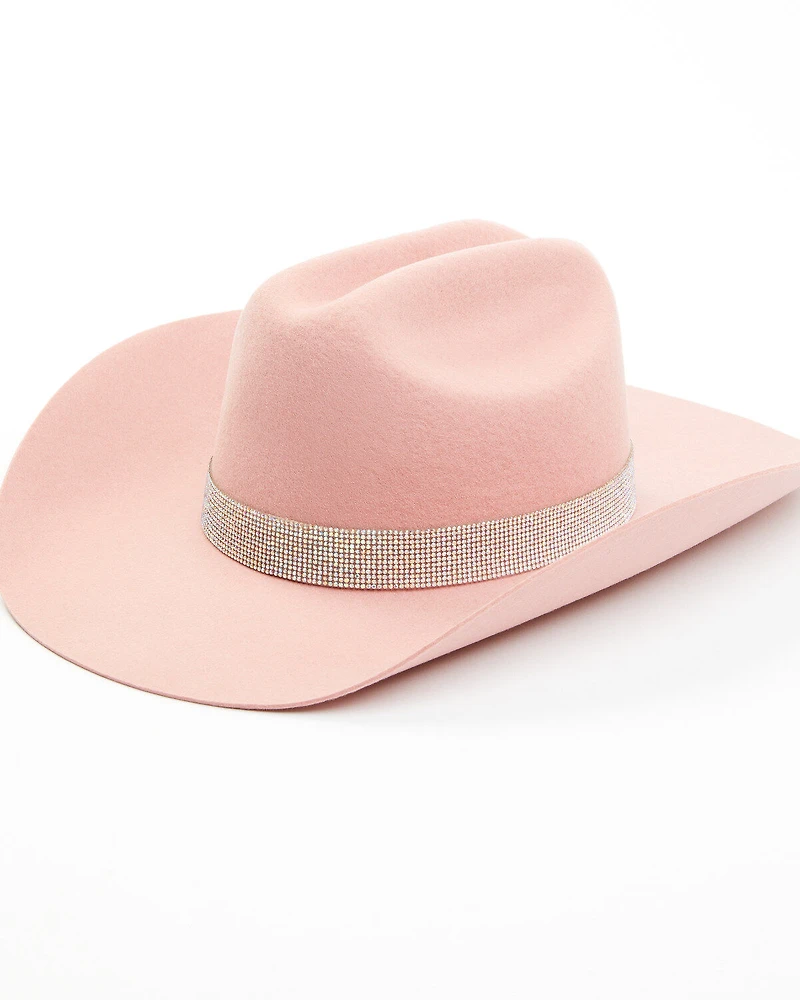 Idyllwind Women's Pink Rosecliff Western Wool & Rhinestone Cowboy Hat