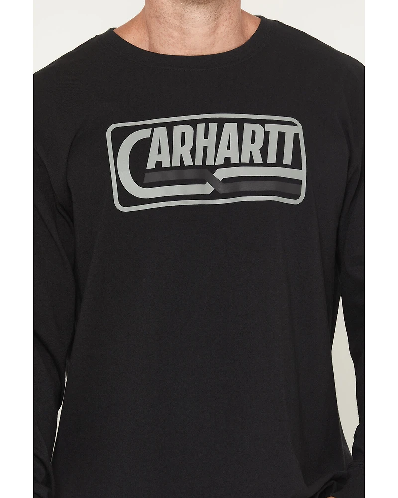 Carhartt Men's Loose Fit Heavyweight Logo Long Sleeve Graphic T-Shirt