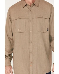 Hawx Men's FR Vented Solid Long Sleeve Button-Down Work Shirt