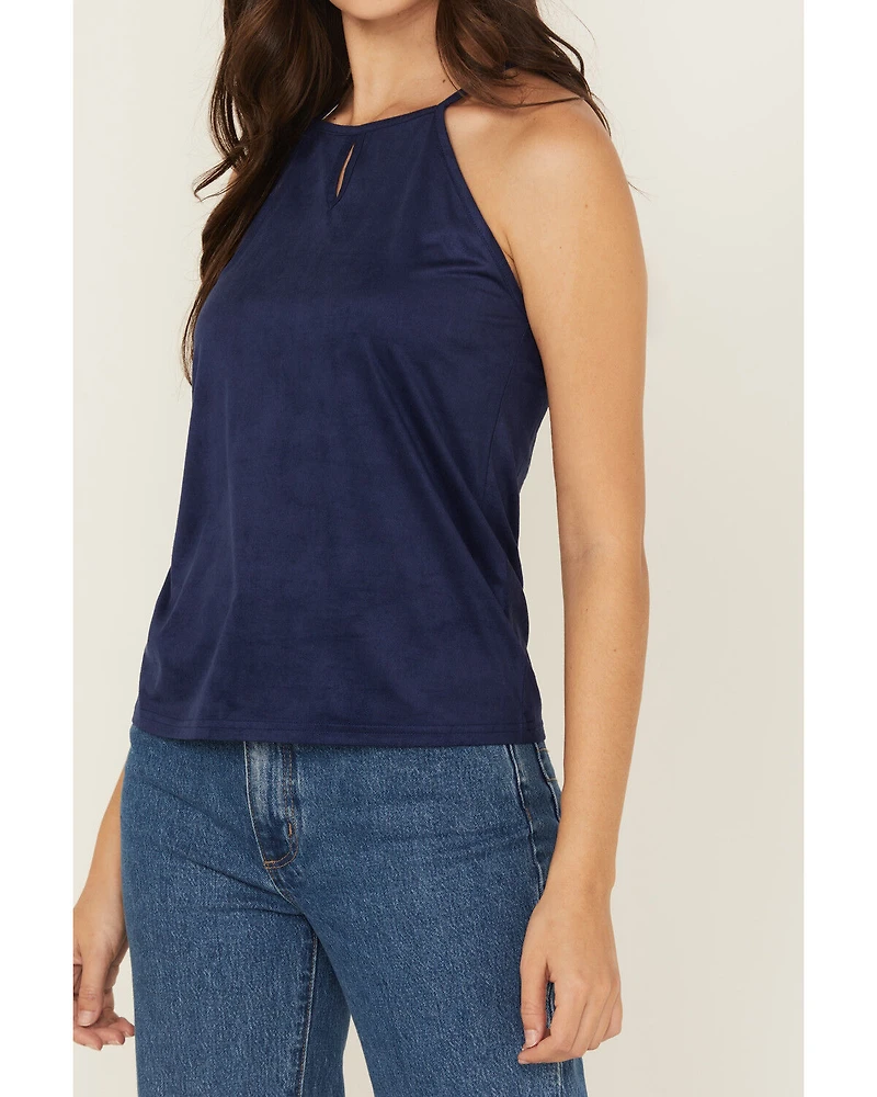Shyanne Women's Faux Suede Halter Tank