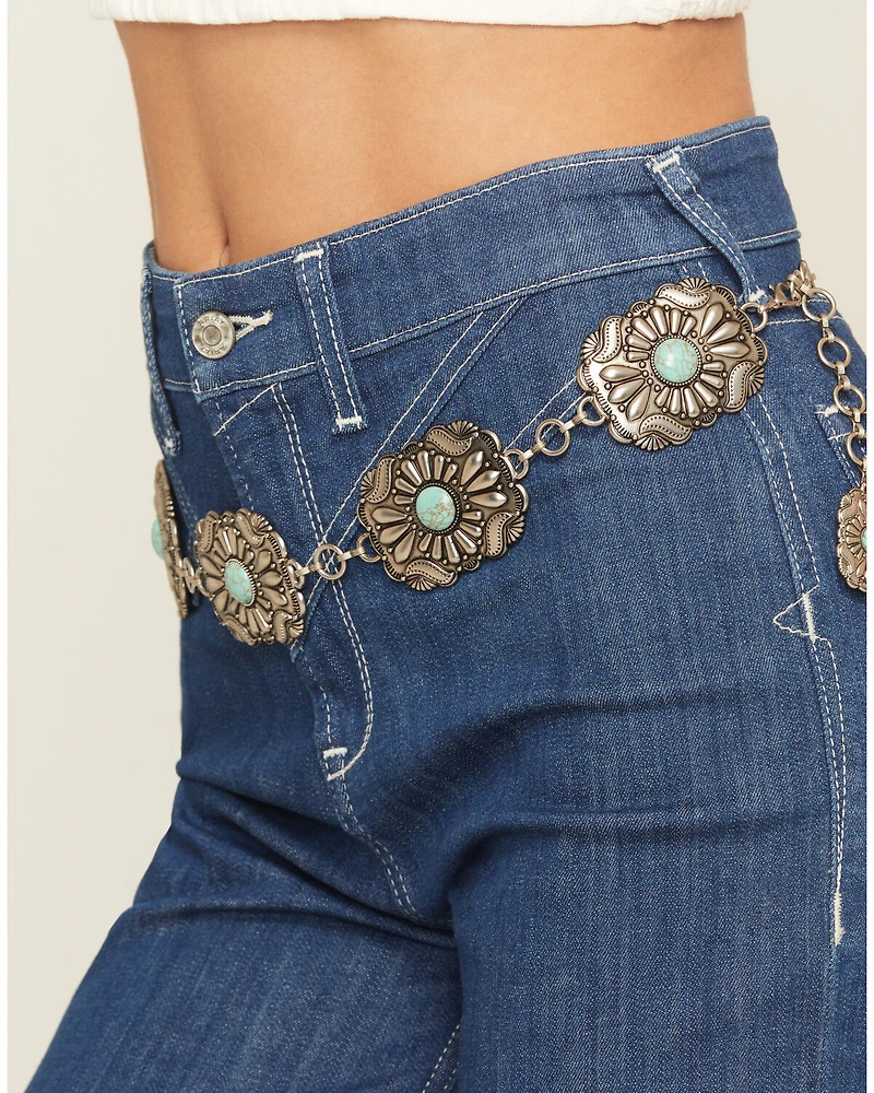 Shyanne Women's Thalia Turquoise Concho Chain Belt