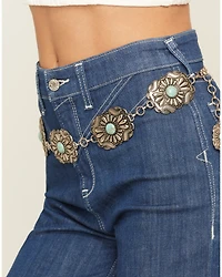Shyanne Women's Thalia Turquoise Concho Chain Belt