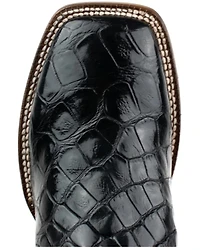 El Dorado Men's Exotic Scallop American Alligator Western Boot - Broad Square Toe