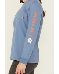 Ariat Women's FR Stretch Logo Long Sleeve Work Tee