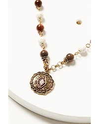 Shyanne Women's Summer Moon Antique Gold Jewelry Set - 3 Piece
