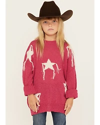 Rock & Roll Denim Girls' Star Print Sweater