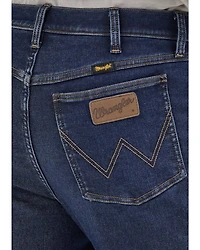 Wrangler Men's 14MWZ Cowboy Cut® Dark Wash Flannel Lined Straight Stretch Denim Jeans
