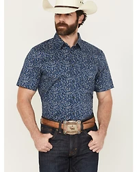Cody James Men's Vanguard Floral Print Short Sleeve Button-Down Stretch Western Shirt