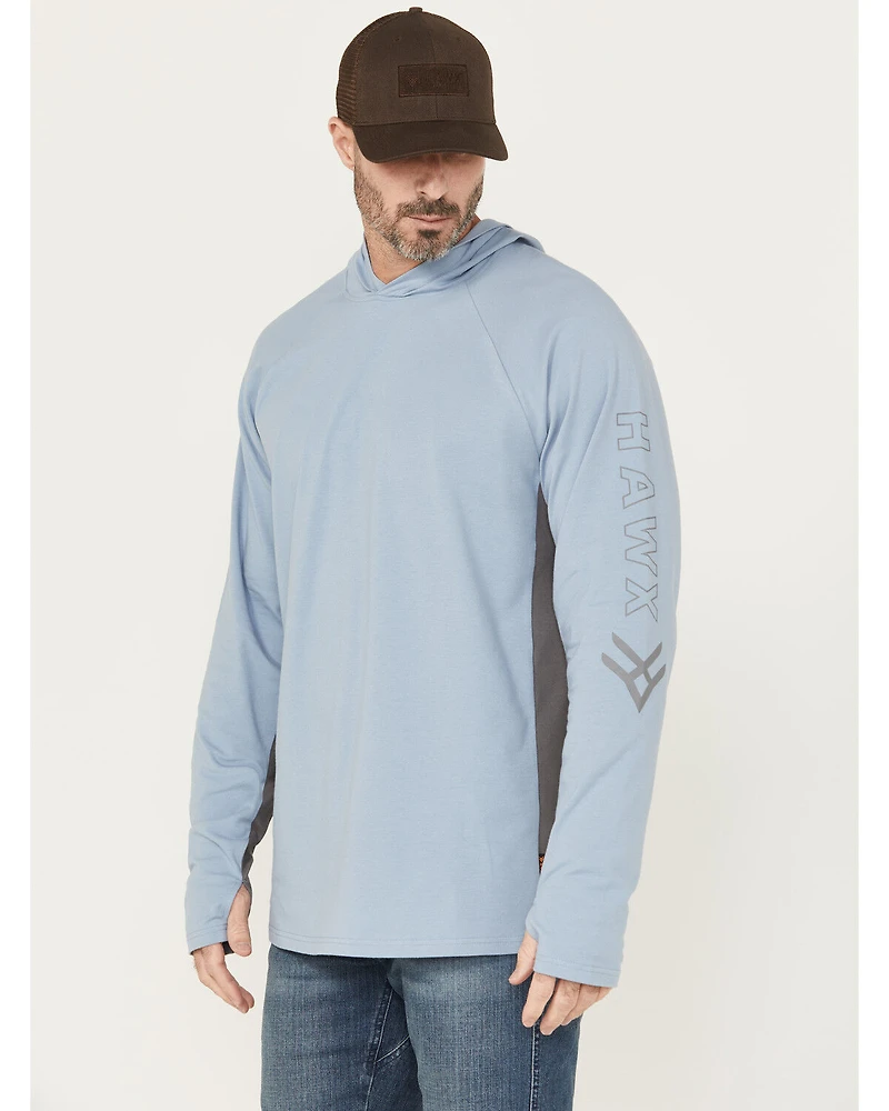 Hawx Men's Sundown Colorblock Hooded Long Sleeve T-Shirt