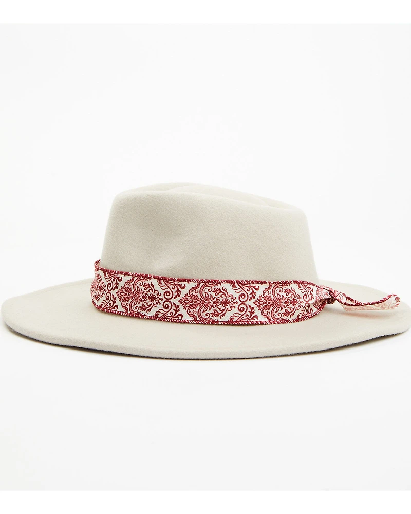 Nikki Beach Women's Mink Cheyenne Ribbon Fedora